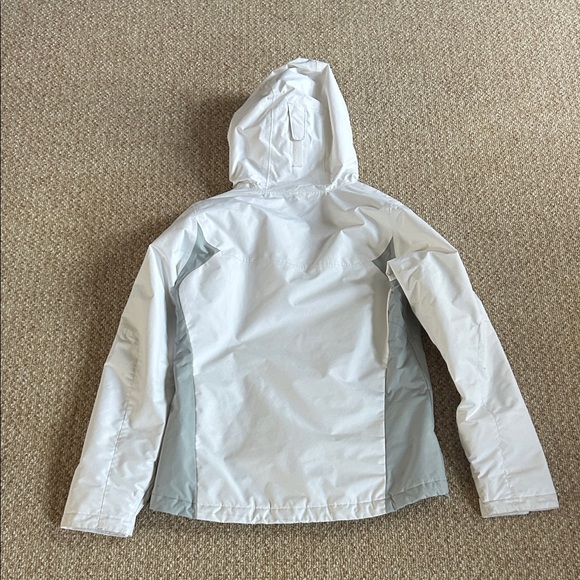 Columbia Light Gray and White Hooded Jacket - Picture 2 of 3